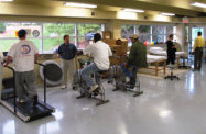 Image of patients in physical therapy center